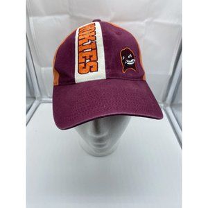 Virginia Tech Hokies Cap Hat Adjustable Maroon Hook-Loop Vtg Starter Hokie Bird
